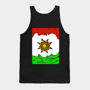 kurdish flag. flag of kurdistan. Tank Top